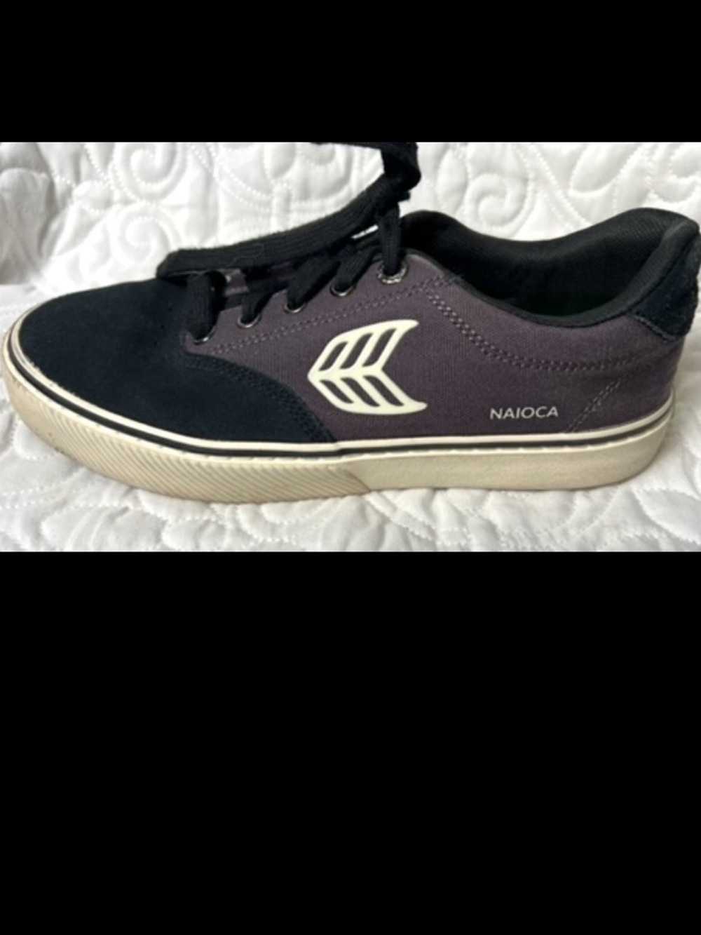 CARIUMA Naoica Tennis Blue Gray Shoe Lace Up Suede Canvas Tie Size 8.5 - Picture 12 of 16